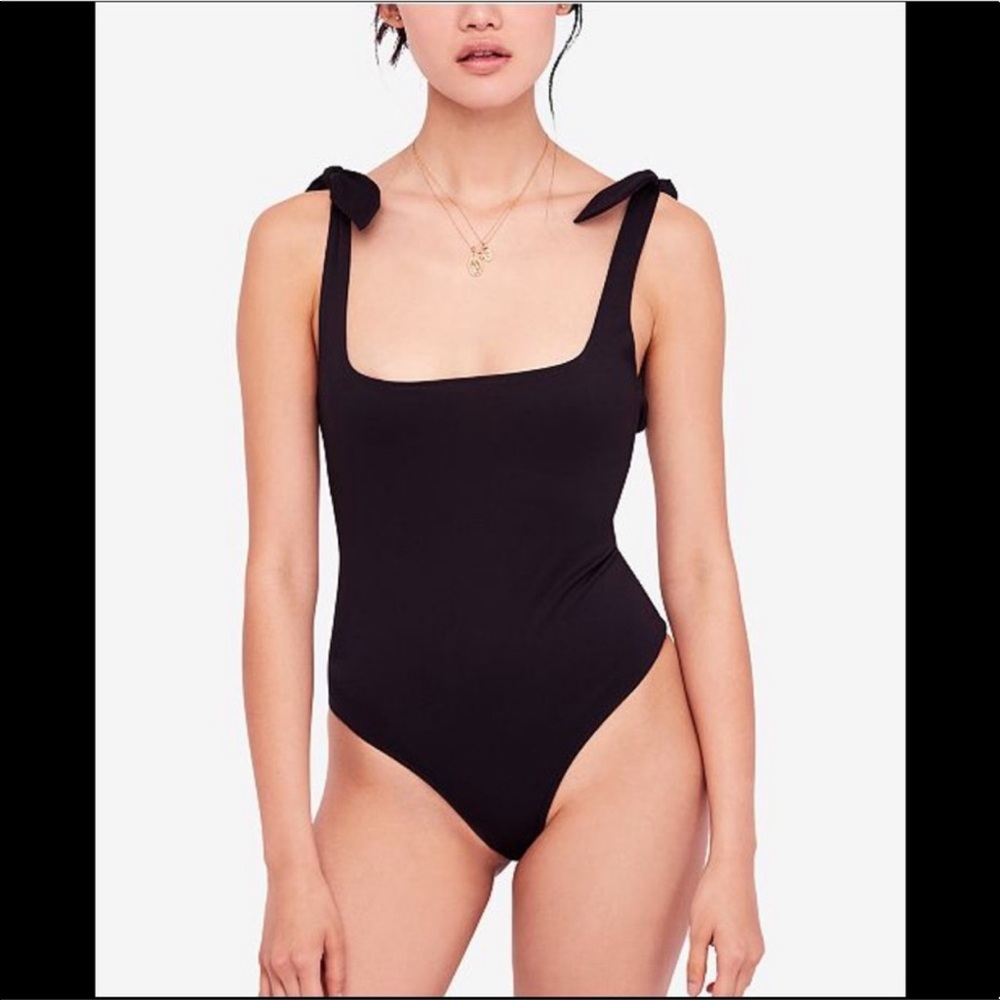 NEW FP Intimately Tie Shoulder Thong Bodysuit XS